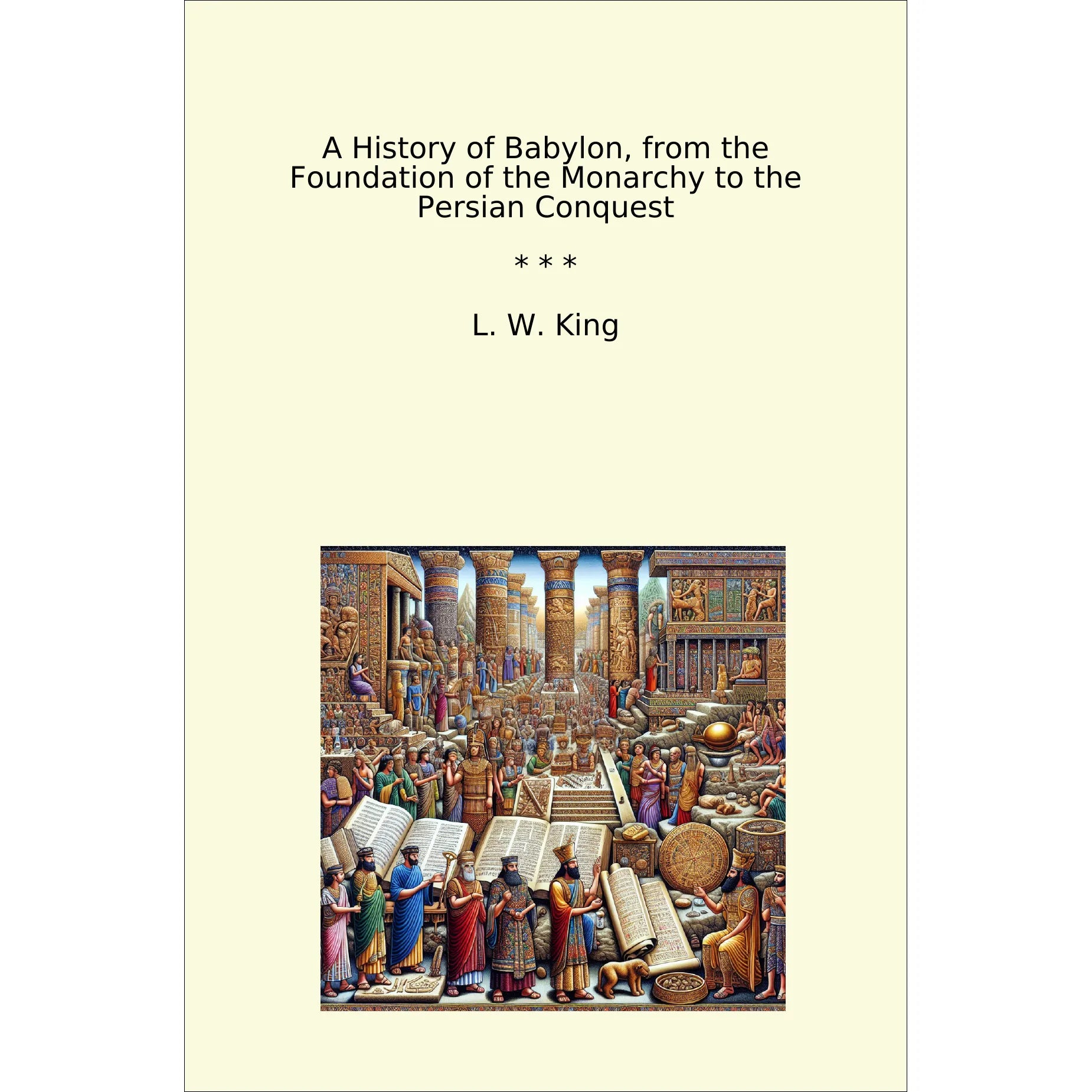 Book cover A History of Babylon, from the Foundation of the Monarchy to the Persian Conquest