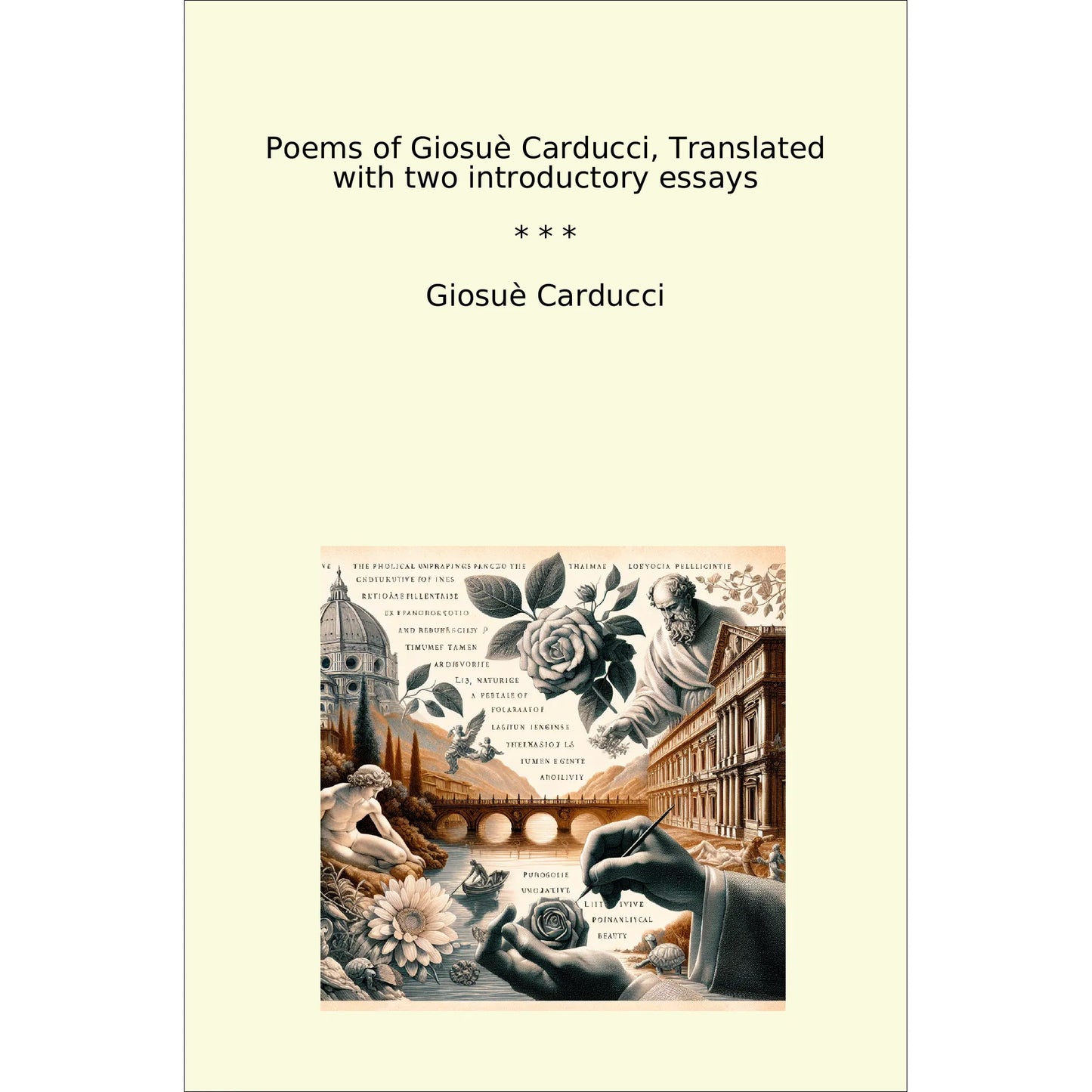 Book cover Poems of Giosuè Carducci, Translated with two introductory essays