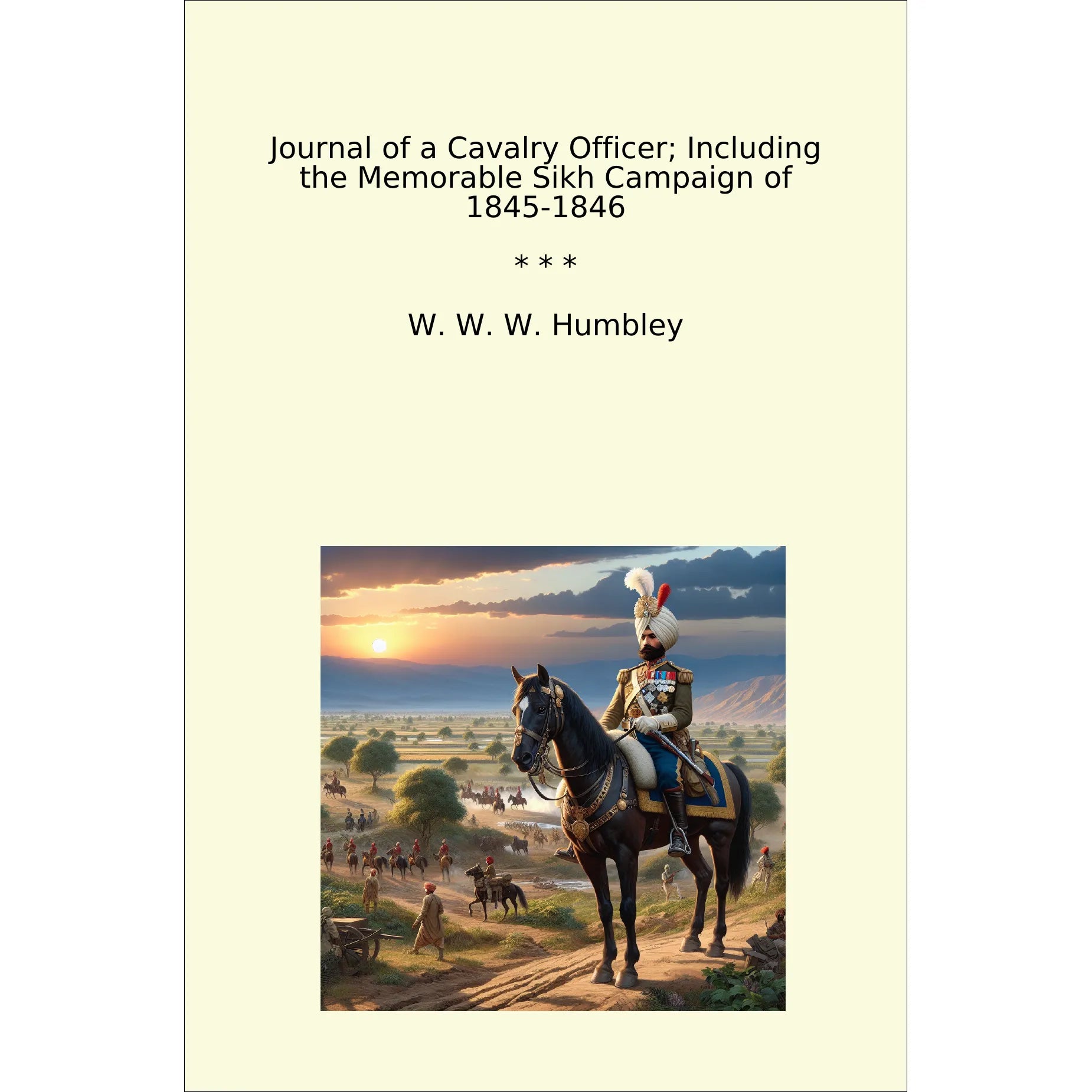 Book cover Journal of a Cavalry Officer; Including the Memorable Sikh Campaign of 1845-1846