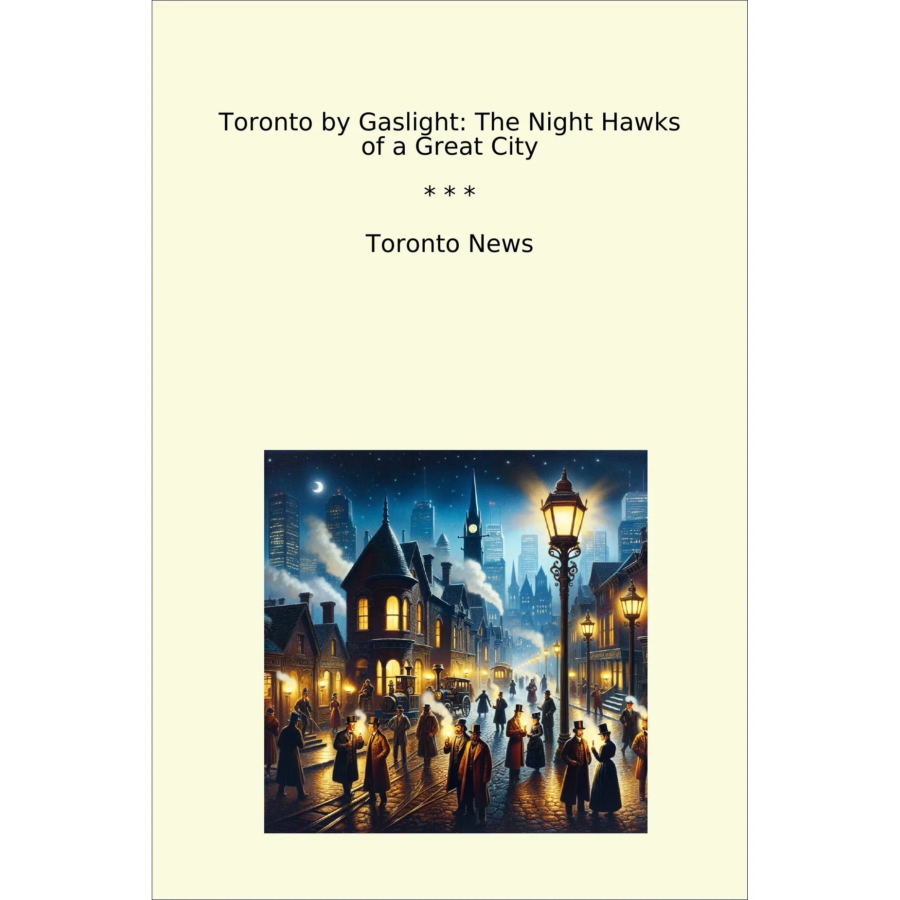 Book cover Toronto by Gaslight: The Night Hawks of a Great City