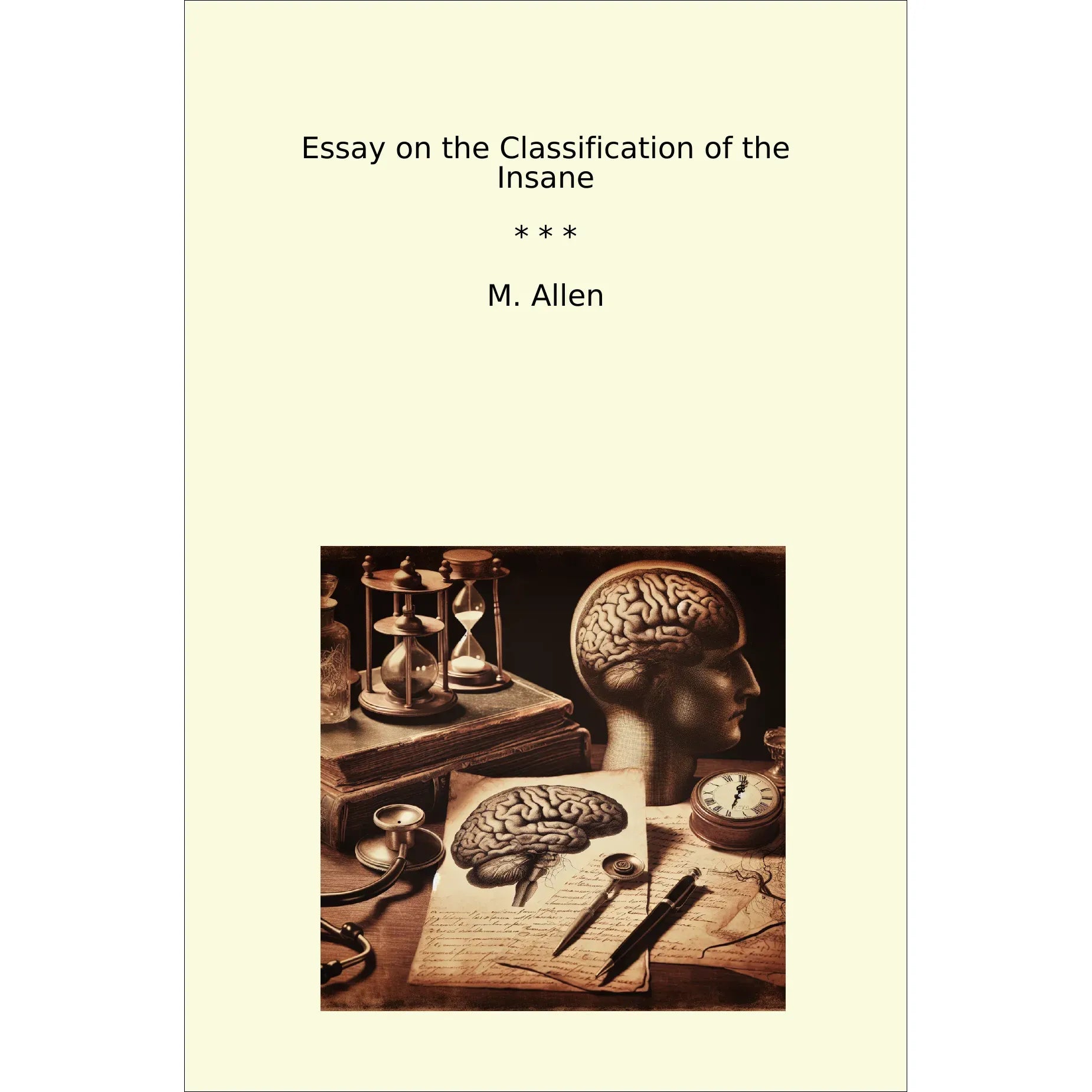 Book cover Essay on the Classification of the Insane