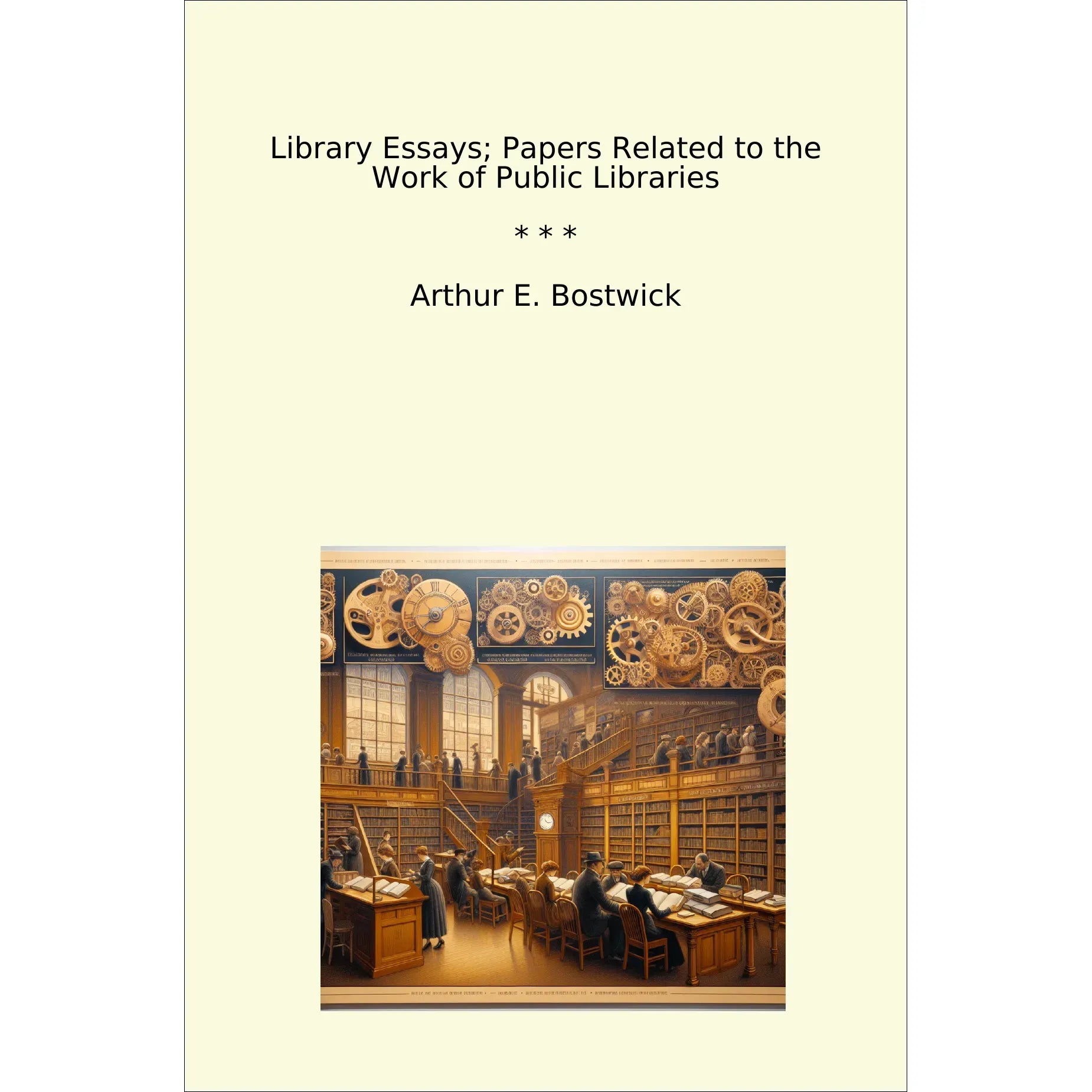 Book cover Library Essays; Papers Related to the Work of Public Libraries