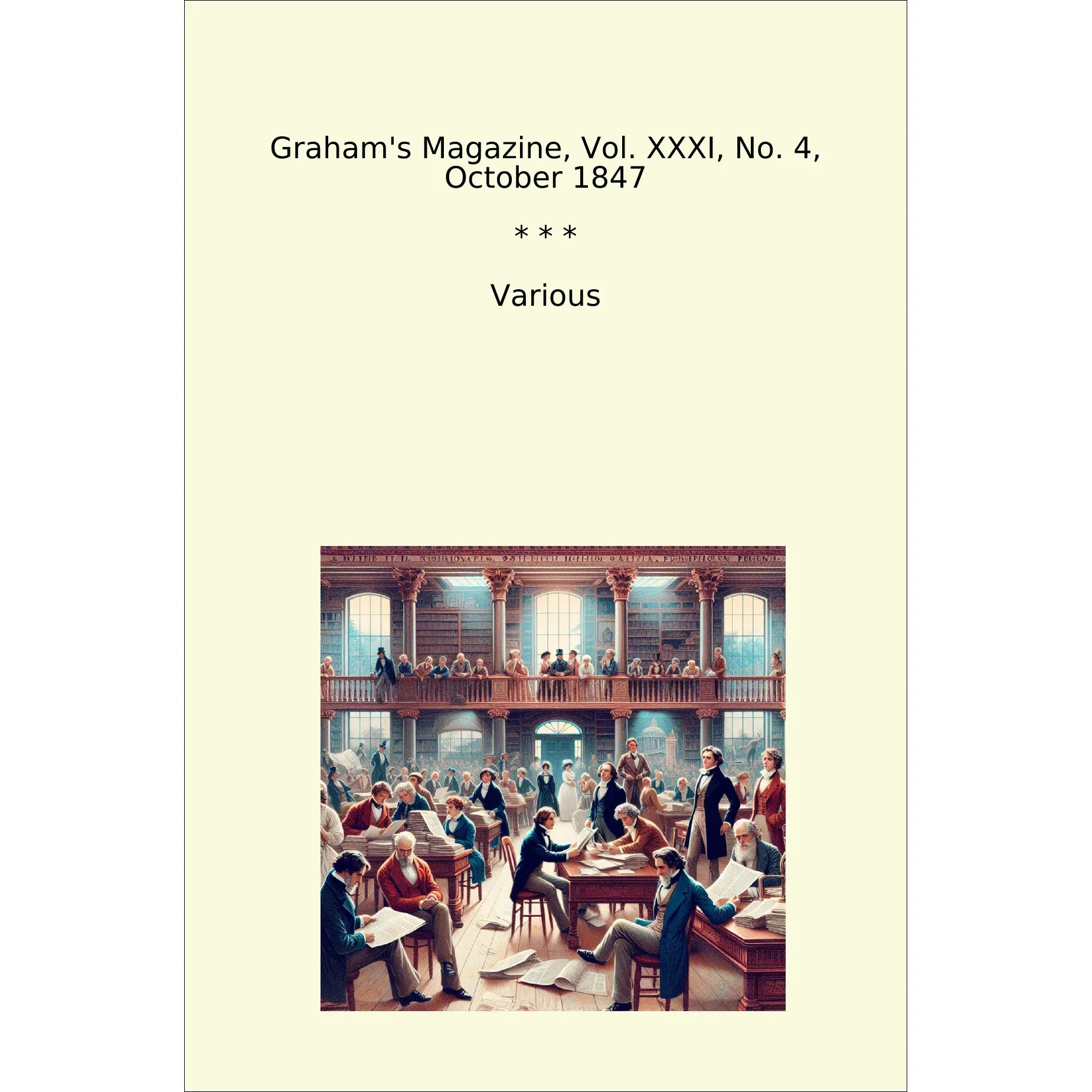 Book cover Graham's Magazine, Vol. XXXI, No. 4, October 1847