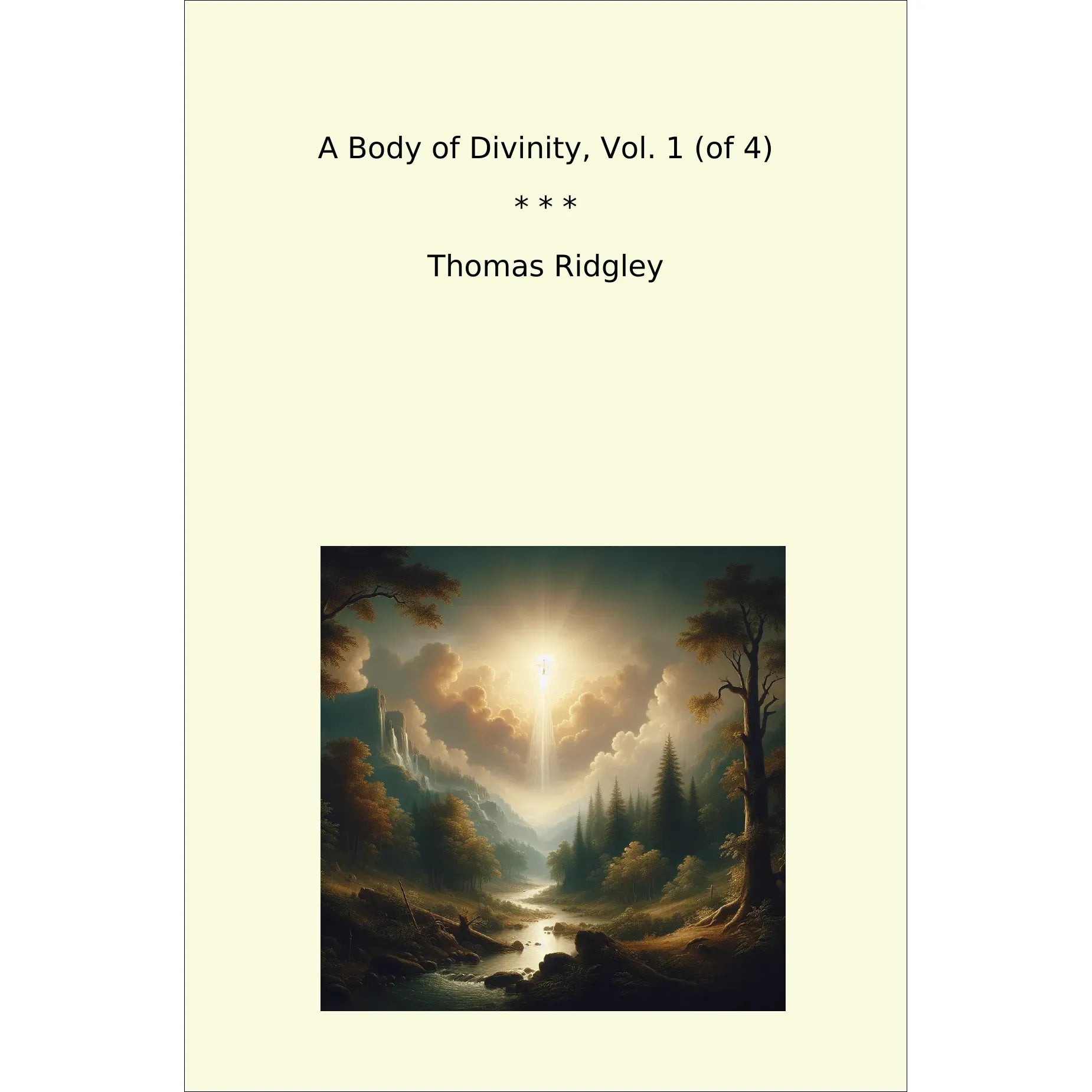 Book cover A Body of Divinity, Vol. 1 (of 4)